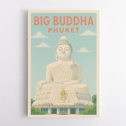 Big Buddha Phuket Thailand Travel Poster Wall Art