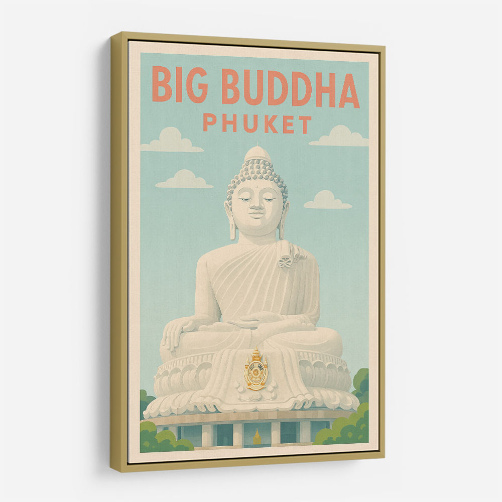 Big Buddha Phuket Thailand Travel Poster Wall Art Big Buddha Phuket Thailand Travel Poster Wall Art