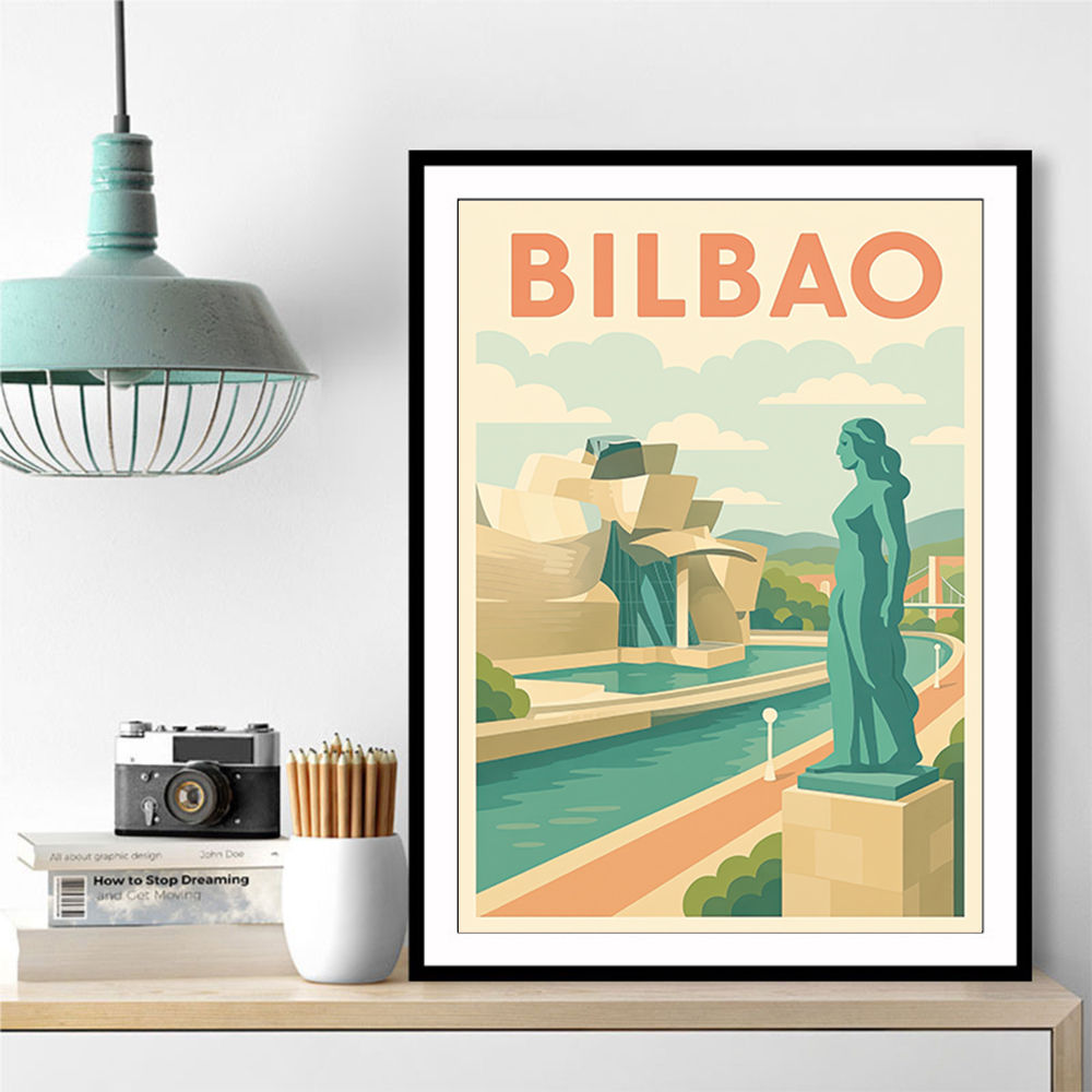 Bilbao Travel Poster 1 Wall Art Bilbao Travel Poster 1 Wall Art