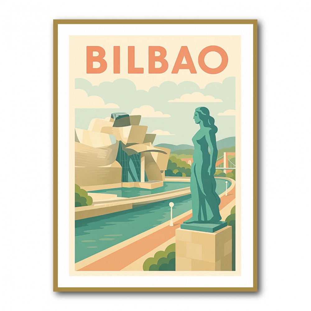 Bilbao Travel Poster 1 Wall Art Bilbao Travel Poster 1 Wall Art