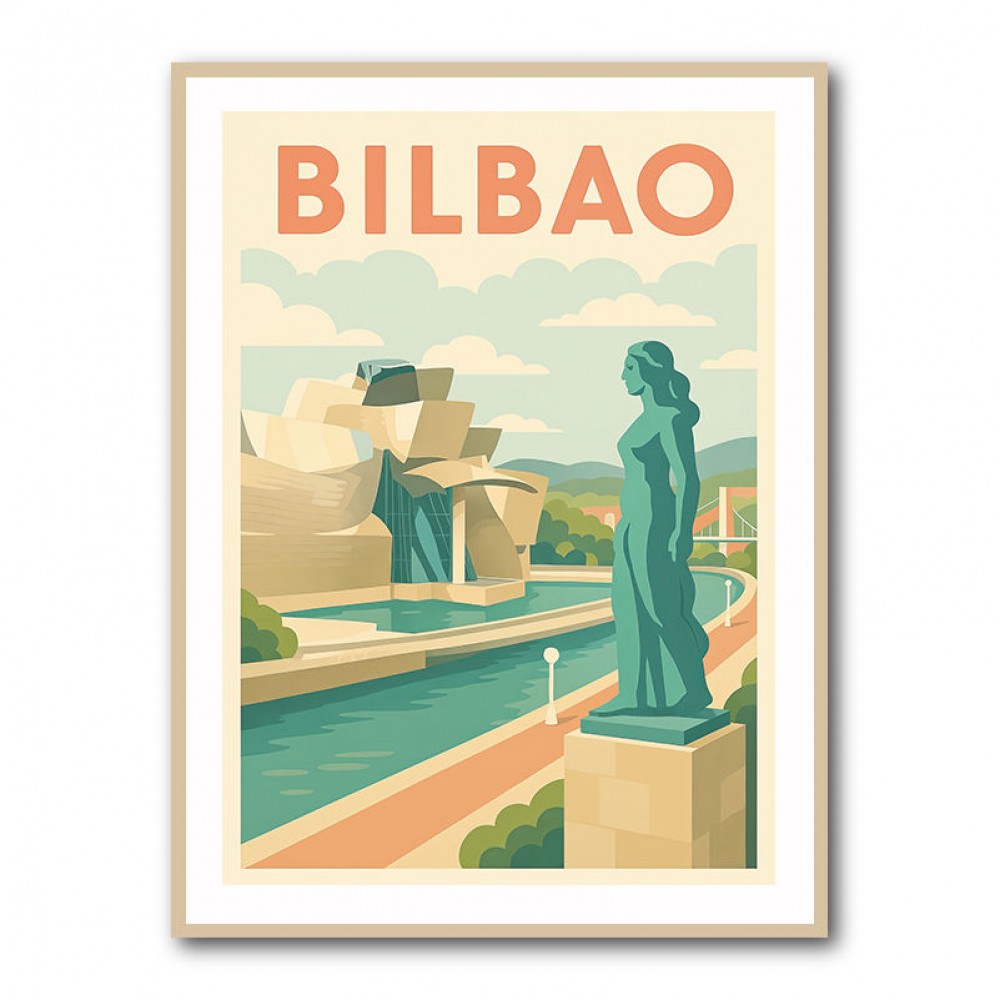 Bilbao Travel Poster 1 Wall Art Bilbao Travel Poster 1 Wall Art