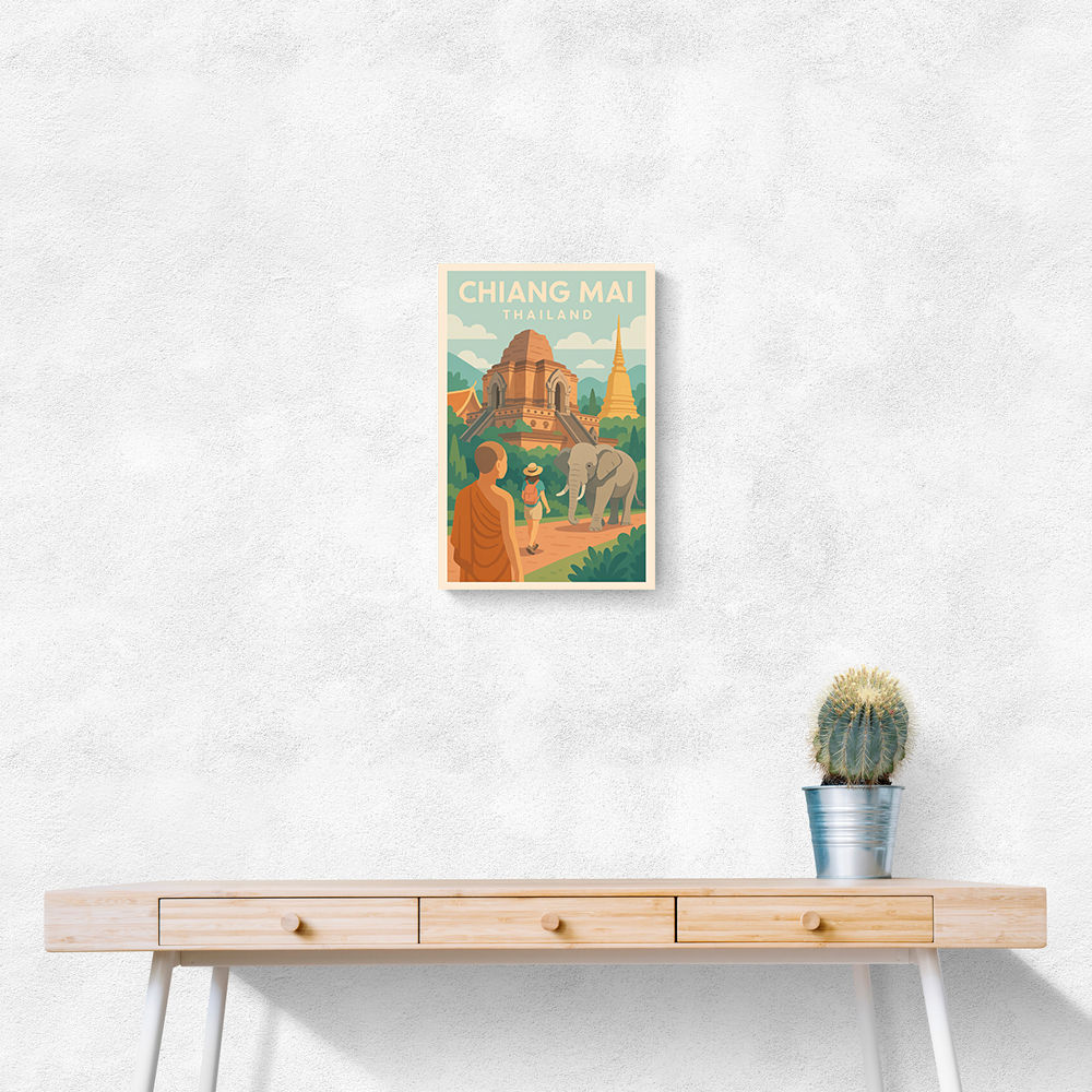 Chiang Mai Thailand Travel Poster 1 Wall Art
