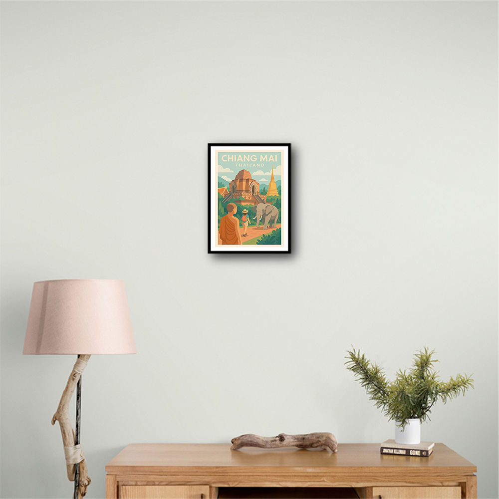 Chiang Mai Thailand Travel Poster 1 Wall Art