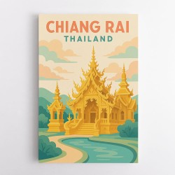 Chiang Rai Thailand Travel Poster 1 Wall Art