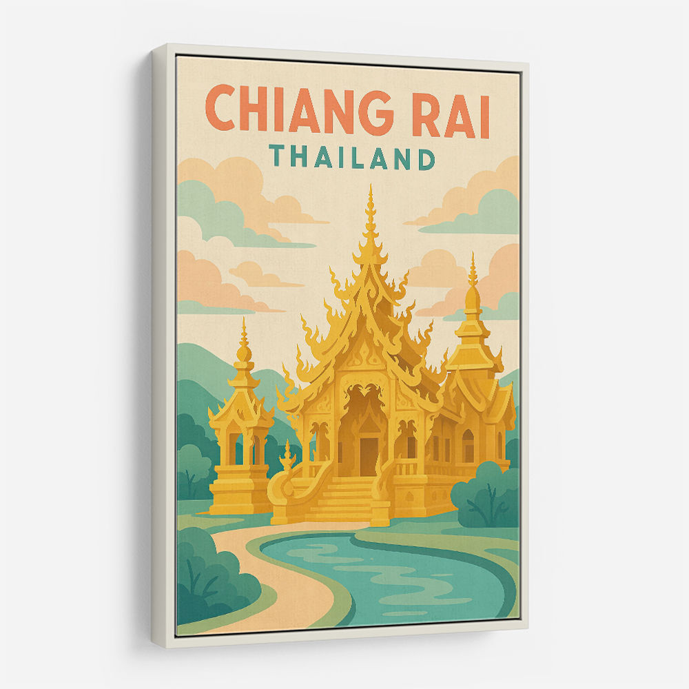 Chiang Rai Thailand Travel Poster 1 Wall Art Chiang Rai Thailand Travel Poster 1 Wall Art