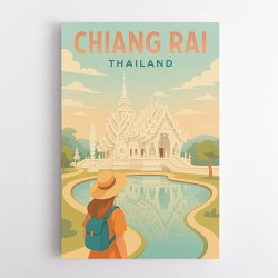 Chiang Rai Thailand Travel Poster Wall Art