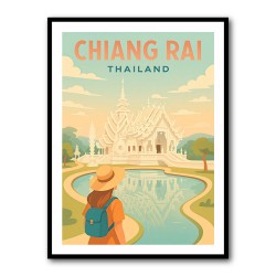 Chiang Rai Thailand Travel Poster Wall Art