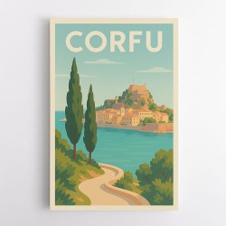 Corfu Travel Poster Wall Art