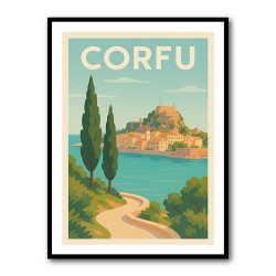 Corfu Travel Poster Wall Art