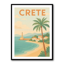 Crete Travel Poster 1 Wall Art