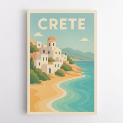 Crete Travel Poster 2 Wall Art
