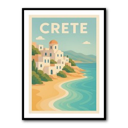 Crete Travel Poster 2 Wall Art