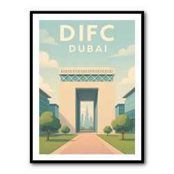 DIFC Dubai Poster 1 Wall Art