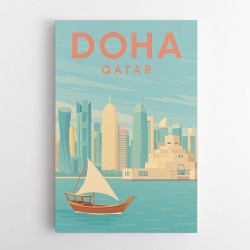 Doha Travel Poster Wall Art