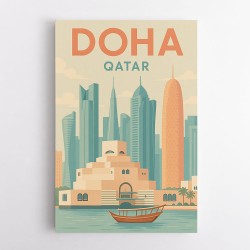 Doha Travel Poster1 Wall Art