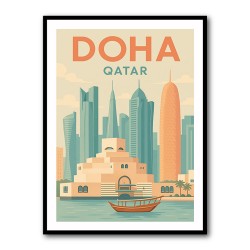 Doha Travel Poster1 Wall Art