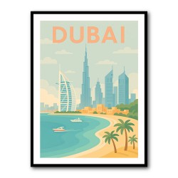 Dubai Modern Travel  Wall Art