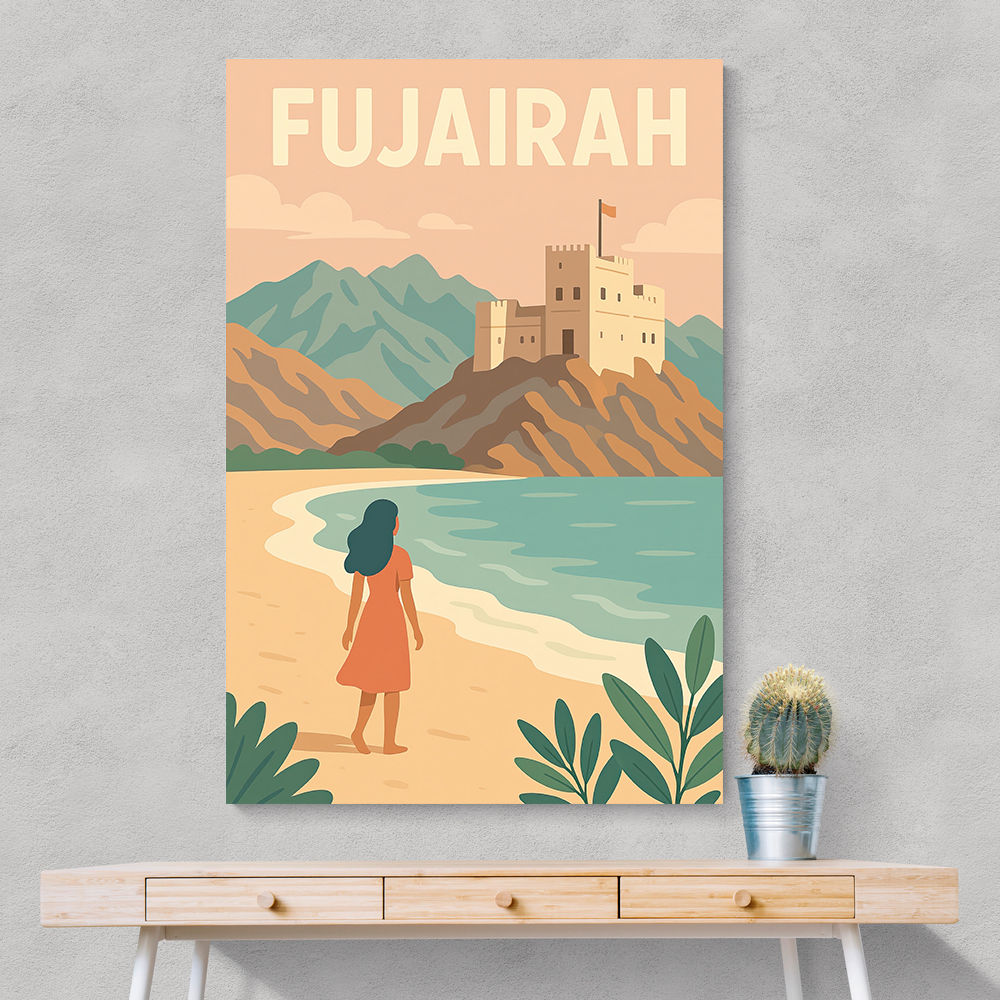 Fujairah Travel Poster1 Wall Art Fujairah Travel Poster1 Wall Art