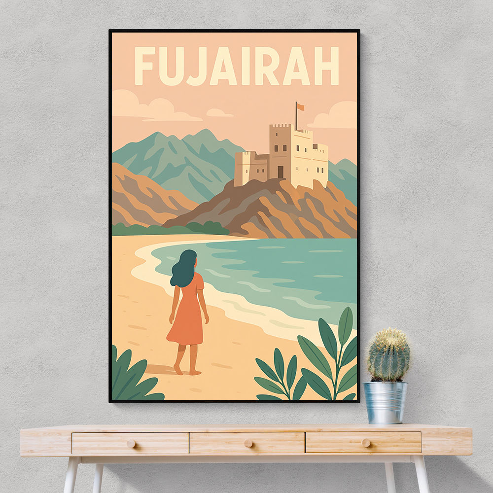 Fujairah Travel Poster1 Wall Art Fujairah Travel Poster1 Wall Art