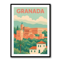 Granada Travel Poster 1 Wall Art