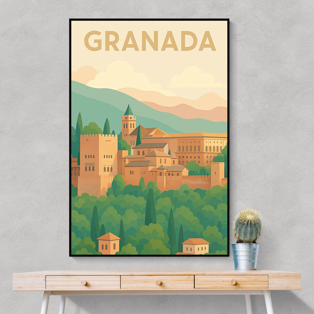 Granada Travel Poster Wall Art Granada Travel Poster Wall Art