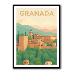 Granada Travel Poster Wall Art