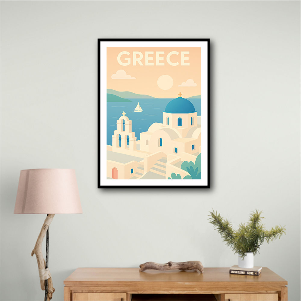 Greece Travel Poster Simple 1 Wall Art Greece Travel Poster Simple 1 Wall Art