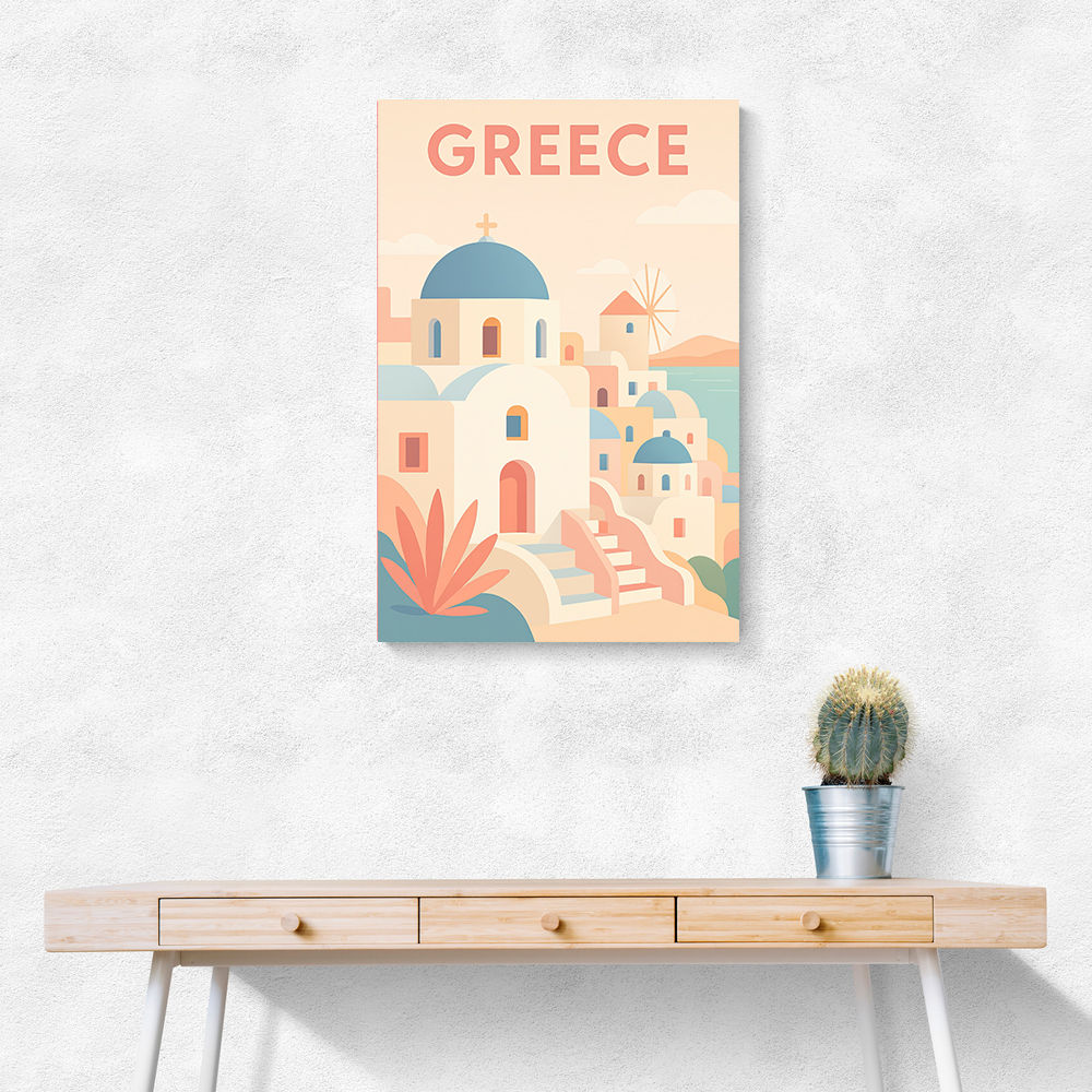 Greece Travel Poster Simple Wall Art Greece Travel Poster Simple Wall Art