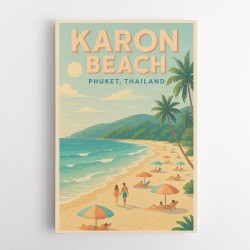 Karon Beach Phuket Thailand Travel Poster 1 Wall Art