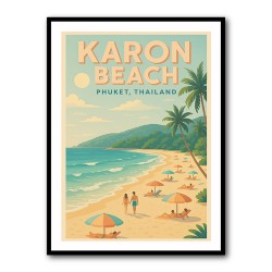 Karon Beach Phuket Thailand Travel Poster 1 Wall Art