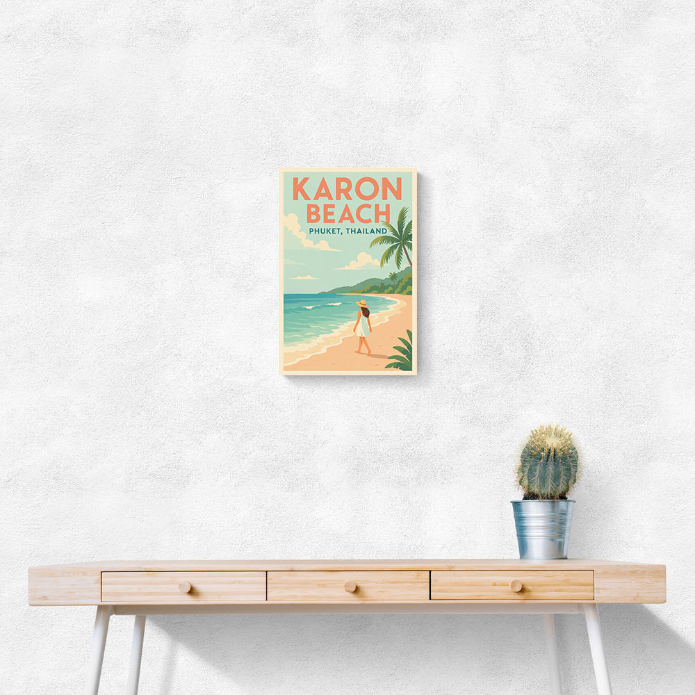 Karon Beach Phuket Thailand Travel Poster Wall Art Karon Beach Phuket Thailand Travel Poster Wall Art