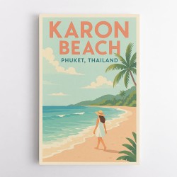 Karon Beach Phuket Thailand Travel Poster Wall Art