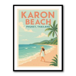 Karon Beach Phuket Thailand Travel Poster Wall Art