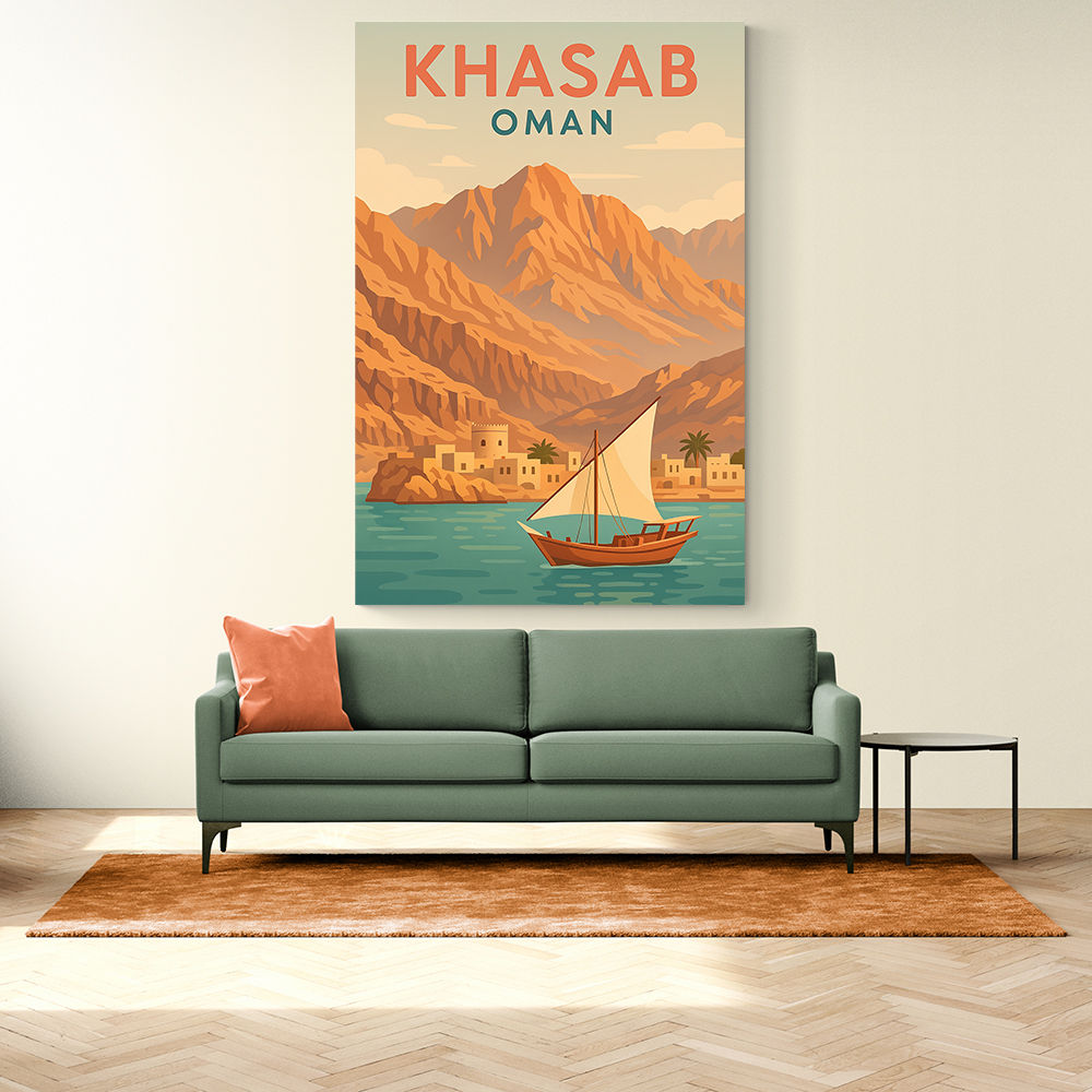 Khasab Travel Poster Wall Art Khasab Travel Poster Wall Art