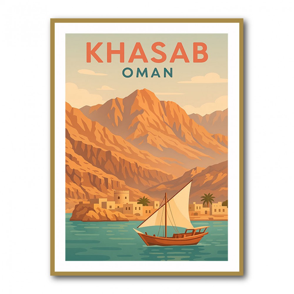 Khasab Travel Poster Wall Art Khasab Travel Poster Wall Art