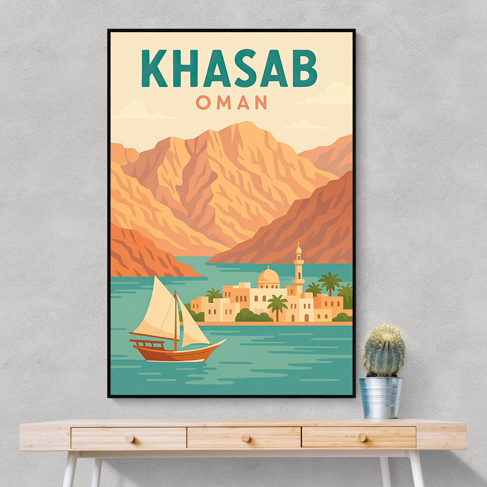 Khasab Travel Poster Wall Art Khasab Travel Poster Wall Art