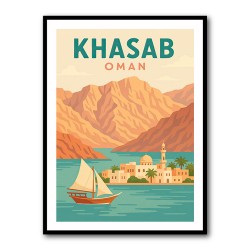 Khasab Travel Poster  Wall Art