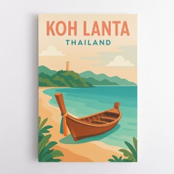 Koh Lanta 1 Thailand Travel Poster  Wall Art