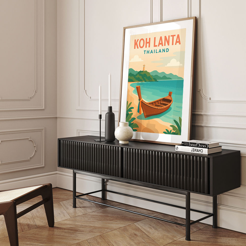Koh Lanta 1 Thailand Travel Poster Wall Art Koh Lanta 1 Thailand Travel Poster Wall Art