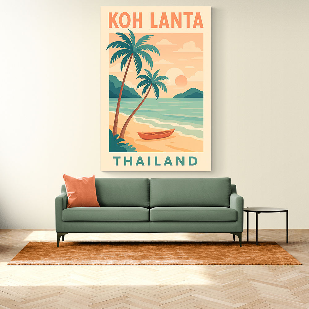 Koh Lanta Thailand Travel Poster Wall Art Koh Lanta Thailand Travel Poster Wall Art