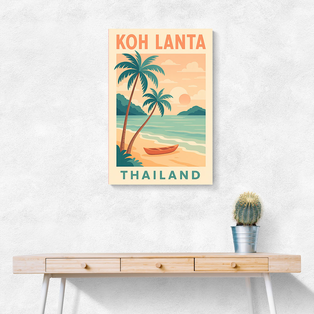 Koh Lanta Thailand Travel Poster Wall Art Koh Lanta Thailand Travel Poster Wall Art