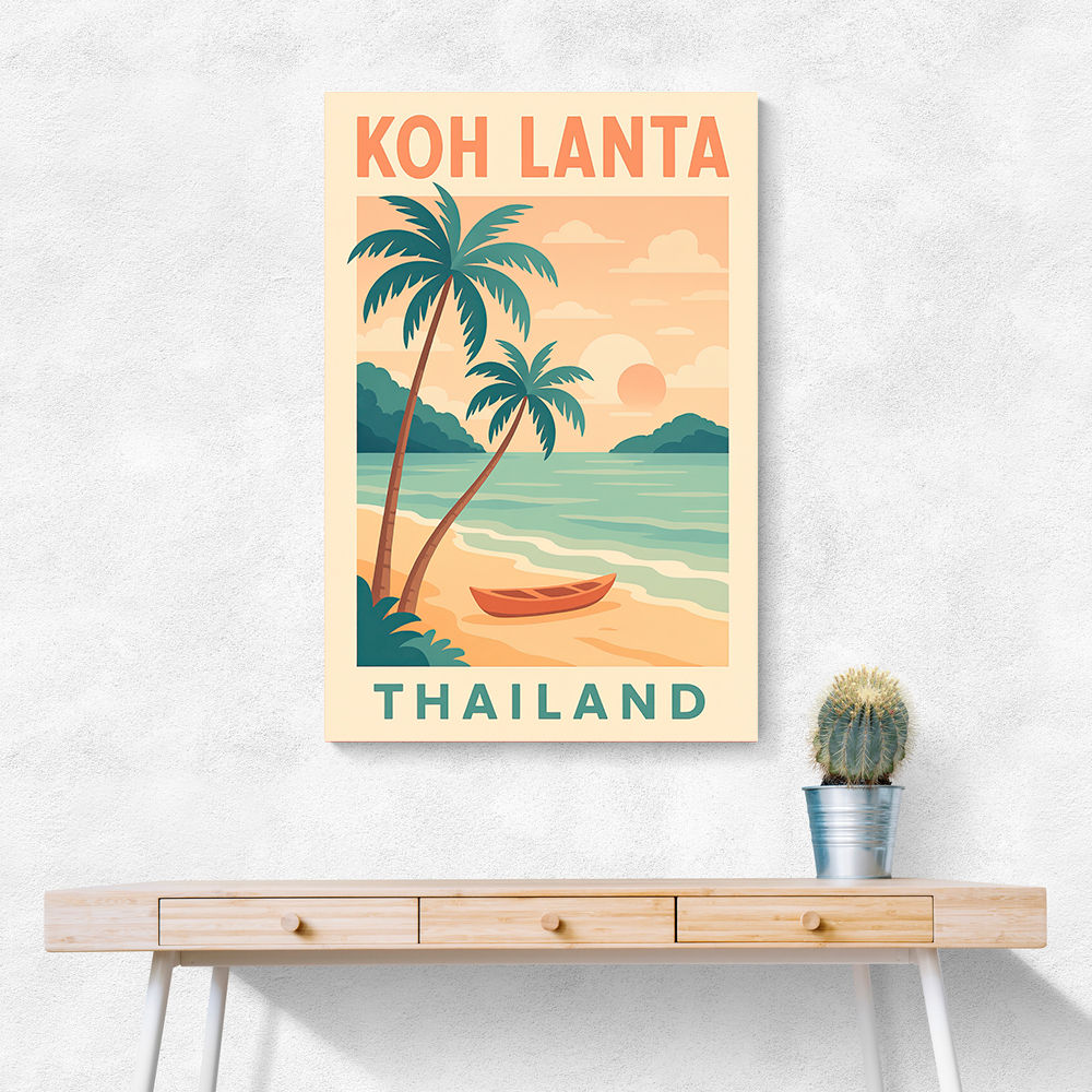 Koh Lanta Thailand Travel Poster Wall Art Koh Lanta Thailand Travel Poster Wall Art