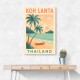 Koh Lanta Thailand Travel Poster Wall Art Koh Lanta Thailand Travel Poster Wall Art