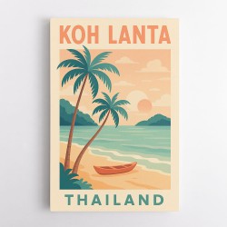 Koh Lanta Thailand Travel Poster  Wall Art