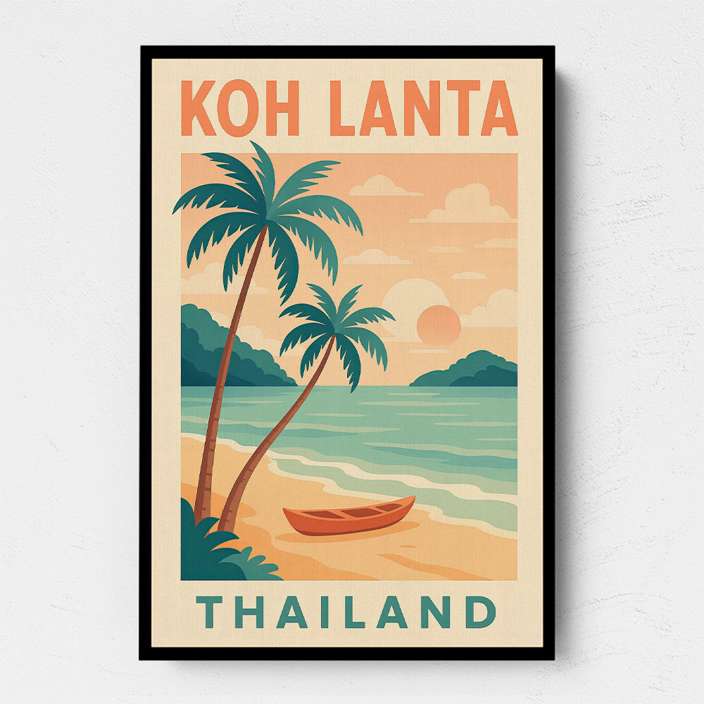 Koh Lanta Thailand Travel Poster Wall Art Koh Lanta Thailand Travel Poster Wall Art