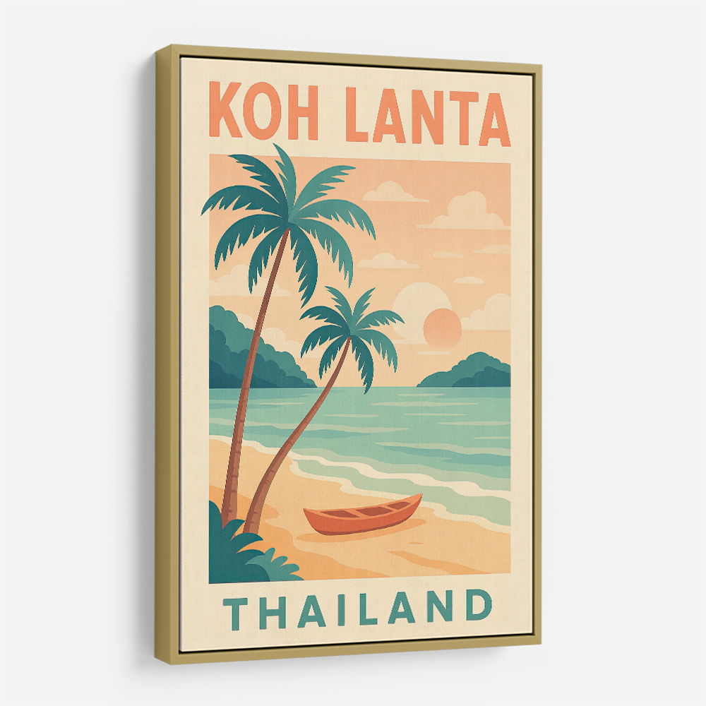 Koh Lanta Thailand Travel Poster Wall Art Koh Lanta Thailand Travel Poster Wall Art
