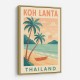 Koh Lanta Thailand Travel Poster Wall Art Koh Lanta Thailand Travel Poster Wall Art
