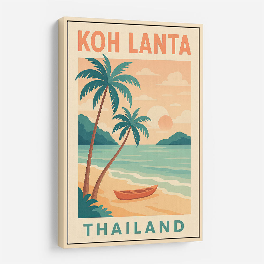 Koh Lanta Thailand Travel Poster Wall Art Koh Lanta Thailand Travel Poster Wall Art