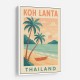 Koh Lanta Thailand Travel Poster Wall Art Koh Lanta Thailand Travel Poster Wall Art