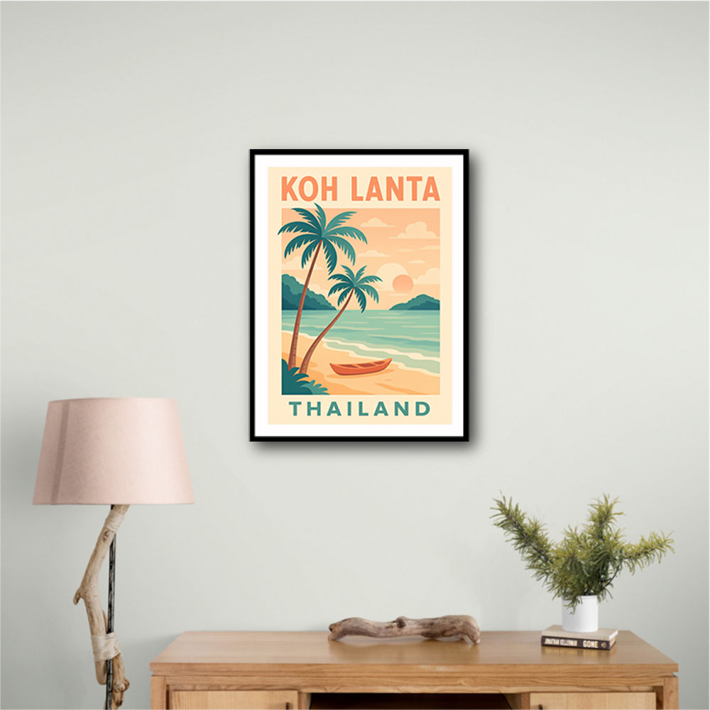 Koh Lanta Thailand Travel Poster Wall Art Koh Lanta Thailand Travel Poster Wall Art